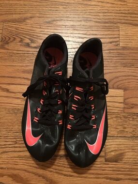 Nike Superfly Flywire Women’s 8.5 Pink Black Spikes Sneakers Cleats Track Shoes